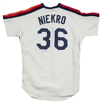 1984-85 Joe Niekro Game Used Houston Astros Alternate Jersey (MEARS A10)